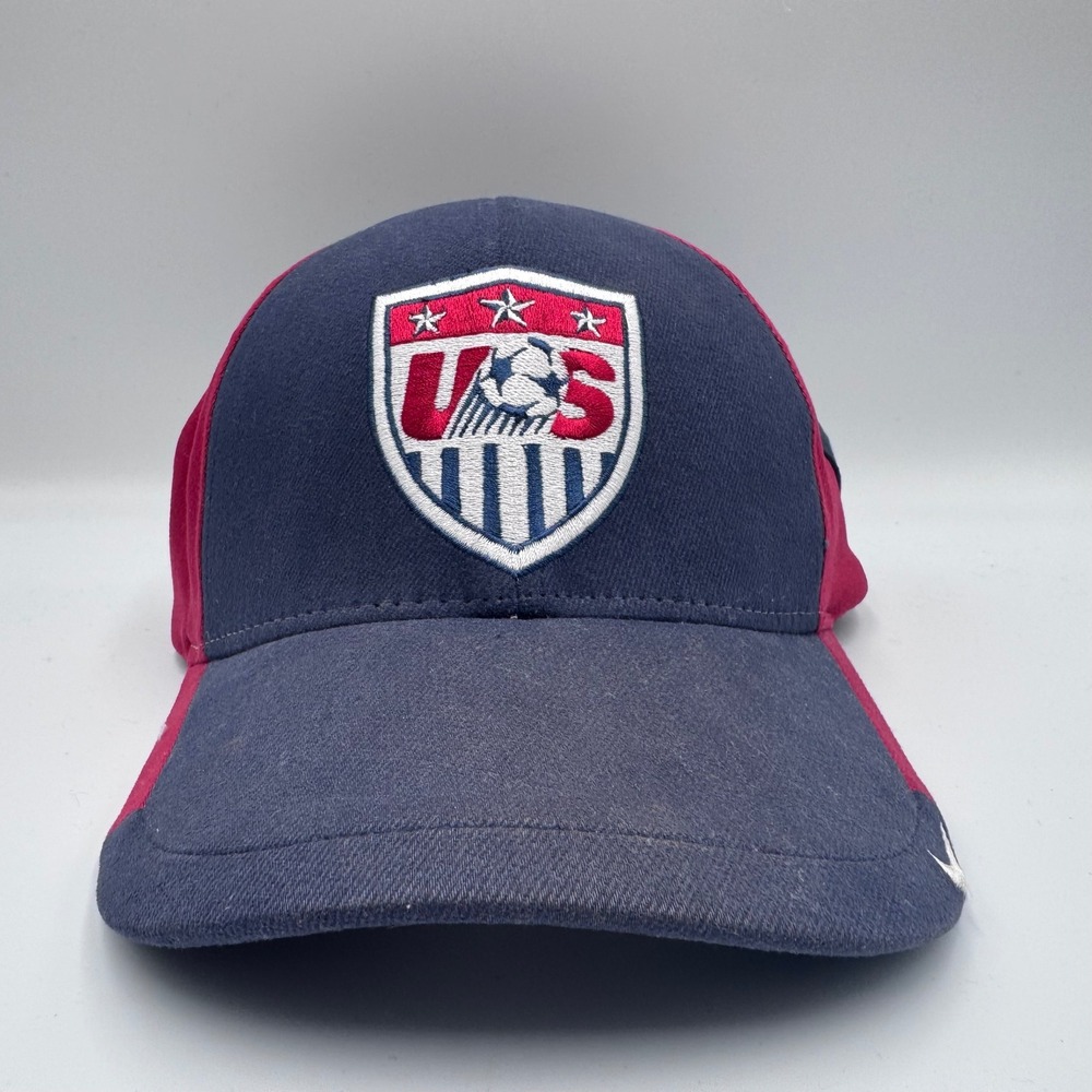 Vintage Nike USA Soccer USMNT Hat Navy Red Embroidered Crest Philips Cap SP05